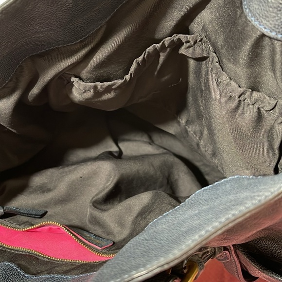 ELLIOTT LUCCA Leather Shoulder Handbag Tote Bag Purse With Gold Tone Hardware - Picture 13 of 16